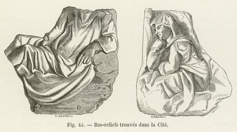 市で発見されたレリーフ 作： フランス語学校