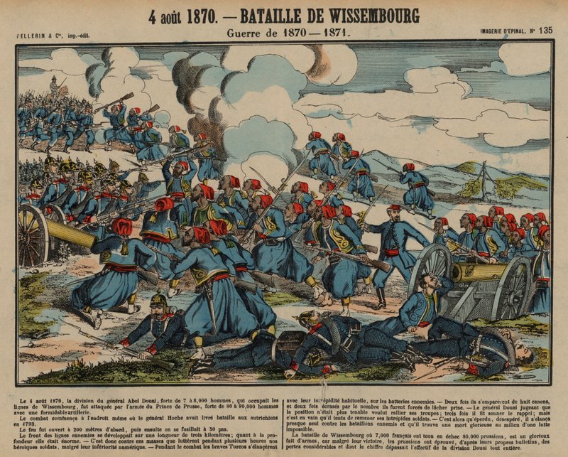 ヴィッセンブルグの戦い、普仏戦争、1870年8月4日（カラー図版 作： フランス語学校