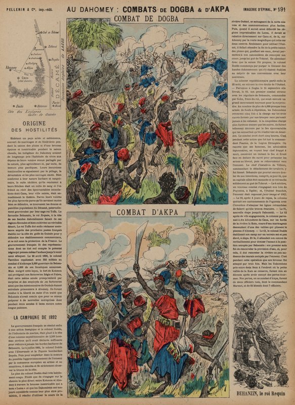 DogbaとAkpaの戦い、Dahomey、第二フランコ-Dahomean戦争、1892年 作： フランス語学校