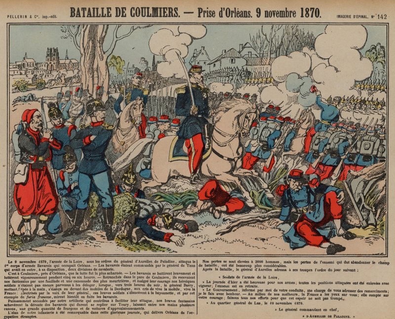クルミエの戦いの後、フランス軍によるオルレアンの占領（普仏戦争、1870年11月9日）（カラー図版 作： フランス語学校