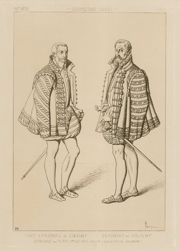 Odet de Coligny枢機卿（1517年〜1571年）とFrancois de Coligny（1557年〜1591年） 作： フランス語学校