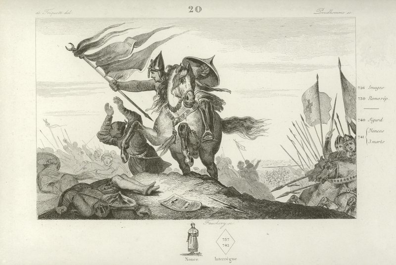 ツアーの戦いでのチャールズマーテル、732 作： フランス語学校