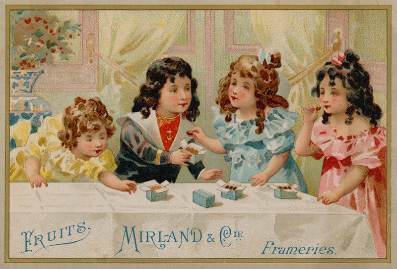 お菓子を食べる子供たち 作： フランス語学校