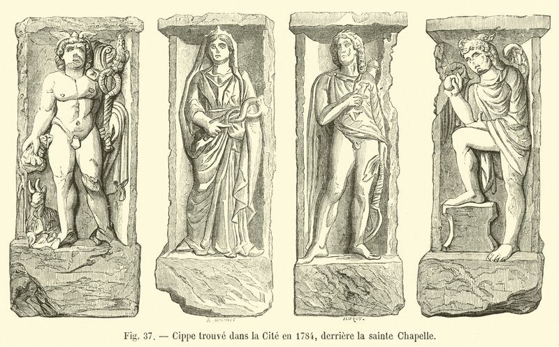 チッペは1784年にサントシャペルの背後で市内で発見されました 作： フランス語学校