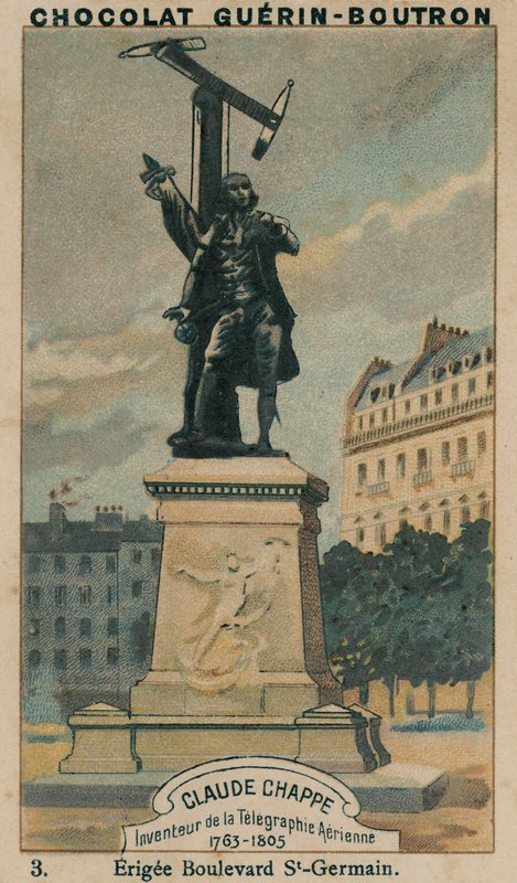 Claude Chappe、Telegraphine Aerienneの発明者、1763-1805、Erigee Boulevard St-Germain 作： フランス語学校
