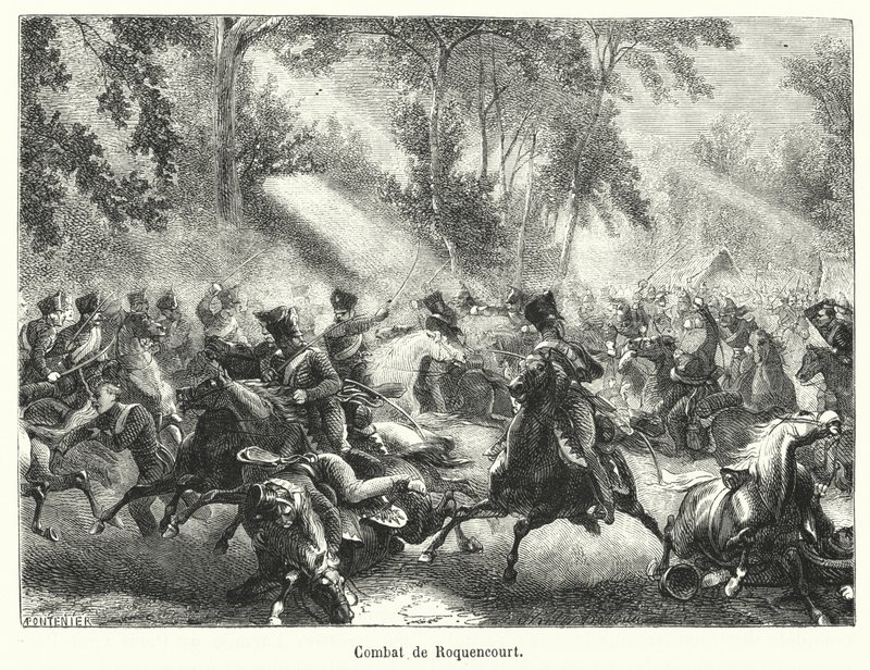 ロクエンクールの戦闘（版画 作： フランス語学校