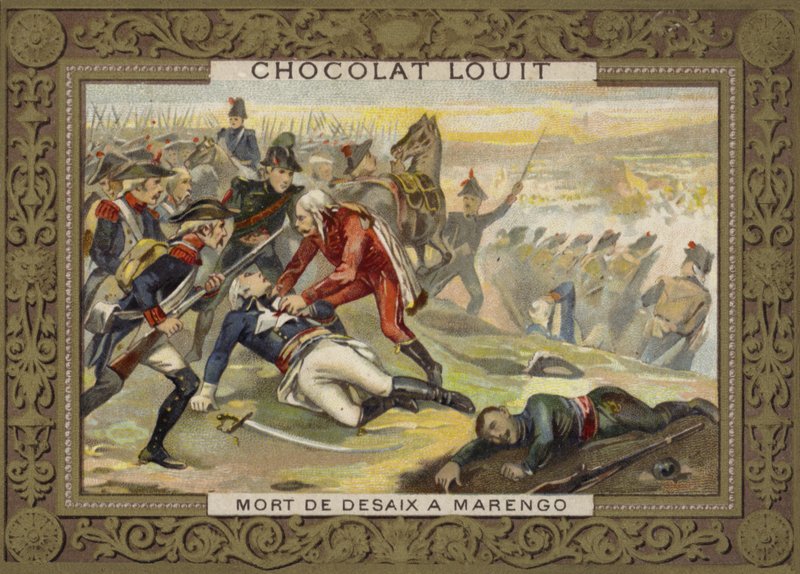 マレンゴの戦いでのデサイクス将軍の死、1800年 作： フランス語学校