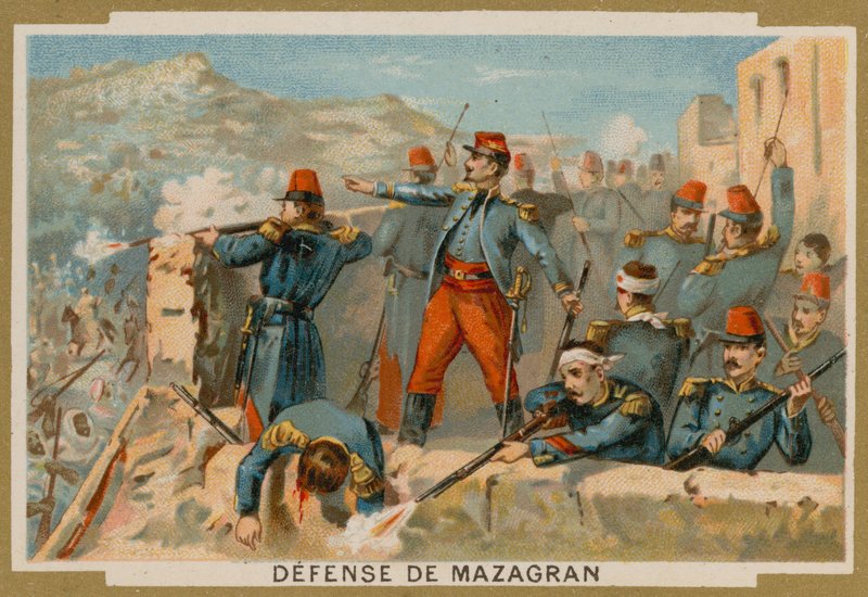 フランス、アルジェリア、1840年によるマザグランの防衛 作： フランス語学校
