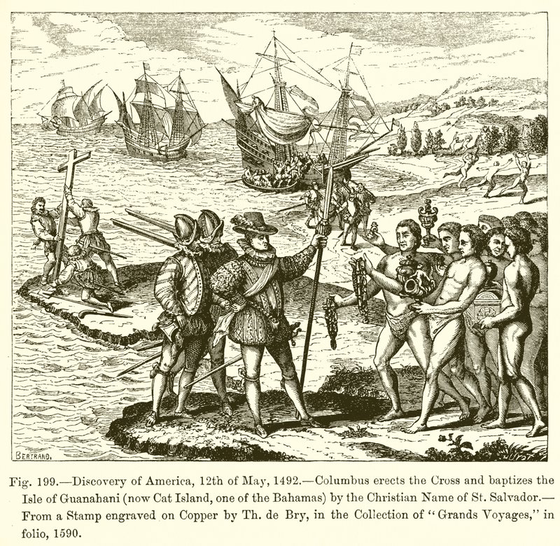 アメリカの発見、1492年5月12日 作： フランス語学校