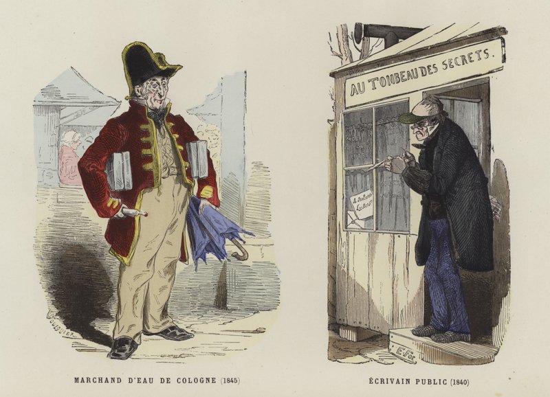 1845年のオーデケルンの売り手、1840年の公作家 作： フランス語学校