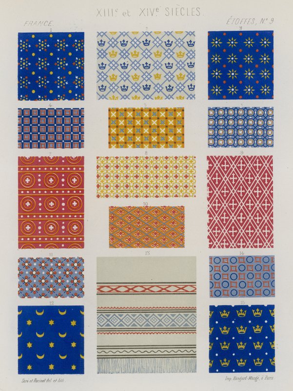 13世紀と14世紀のフランスの刺繍入り生地 作： フランス語学校