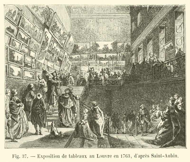 サントーバン後の1763年のルーブル美術館での絵画展 作： フランス語学校