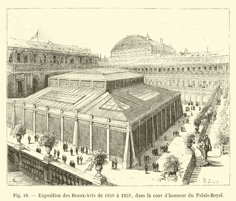 1850年から1852年までのパレロイヤルの中庭での美術展 作： フランス語学校