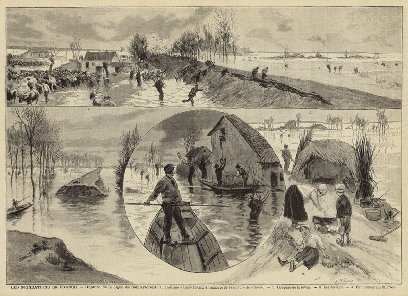 フランスの洪水、1897 作： フランス語学校