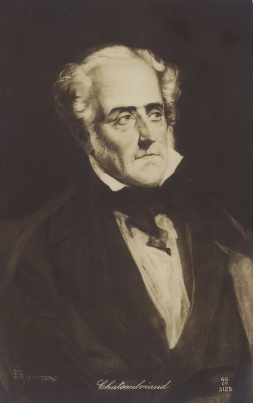 フランソワ・ルネ・ド・シャトーブリアン（1768-1848）、フランスの作家、政治家、歴史家 作： フランス語学校