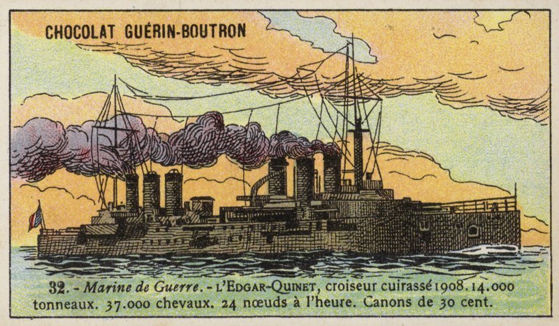 フランスの装甲巡洋艦エドガー・キネ 作： フランス語学校