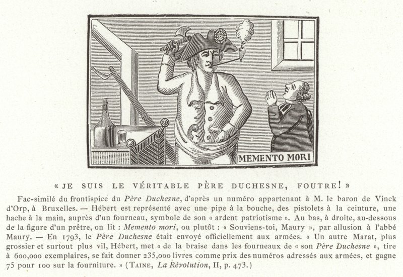 ルペレデュシェンヌのフロンティピース、1790年代 作： フランス語学校