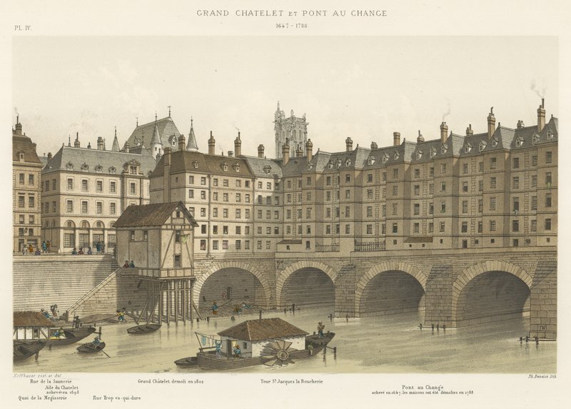 Grand Chatelet and Pont au Change、1647-1788 作： フランス語学校