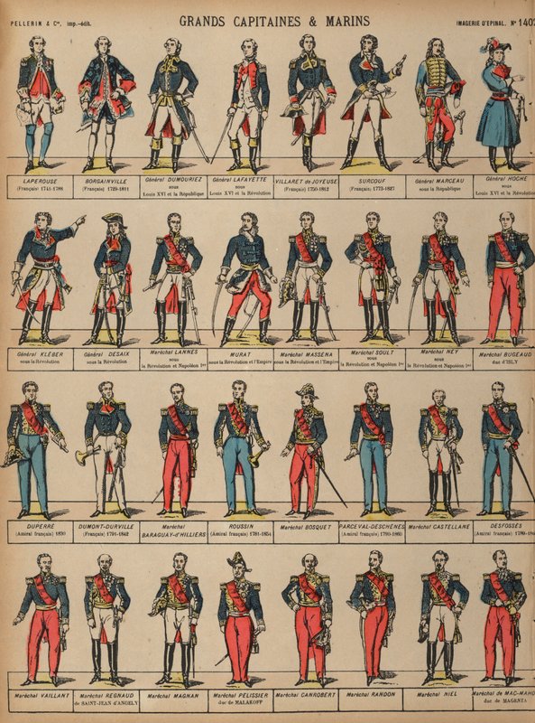 フランスの偉大な軍司令官たち（カラー図版 作： フランス語学校