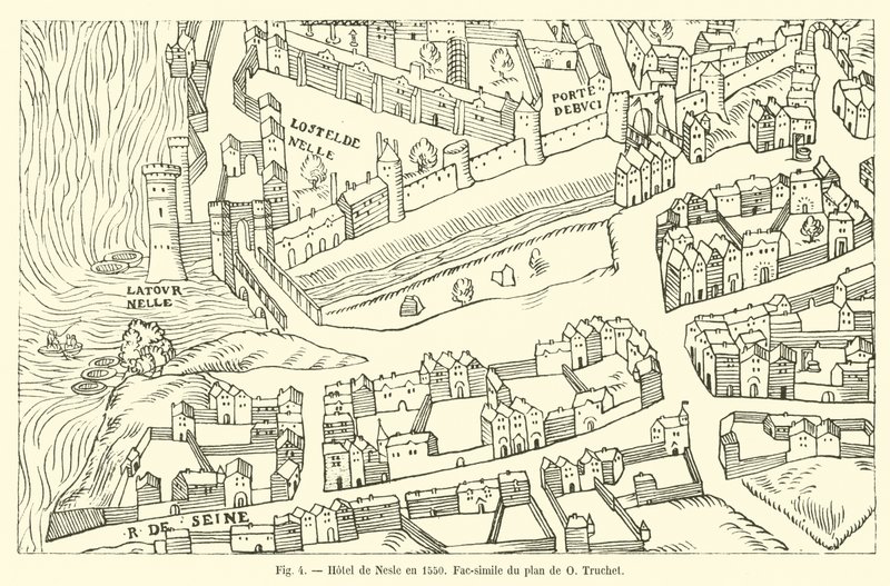 1550年のホテルドネスレ、O Truchetの地図の複製 作： フランス語学校