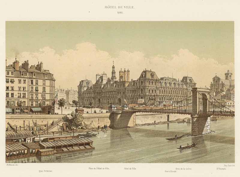 市庁舎、1842 作： フランス語学校