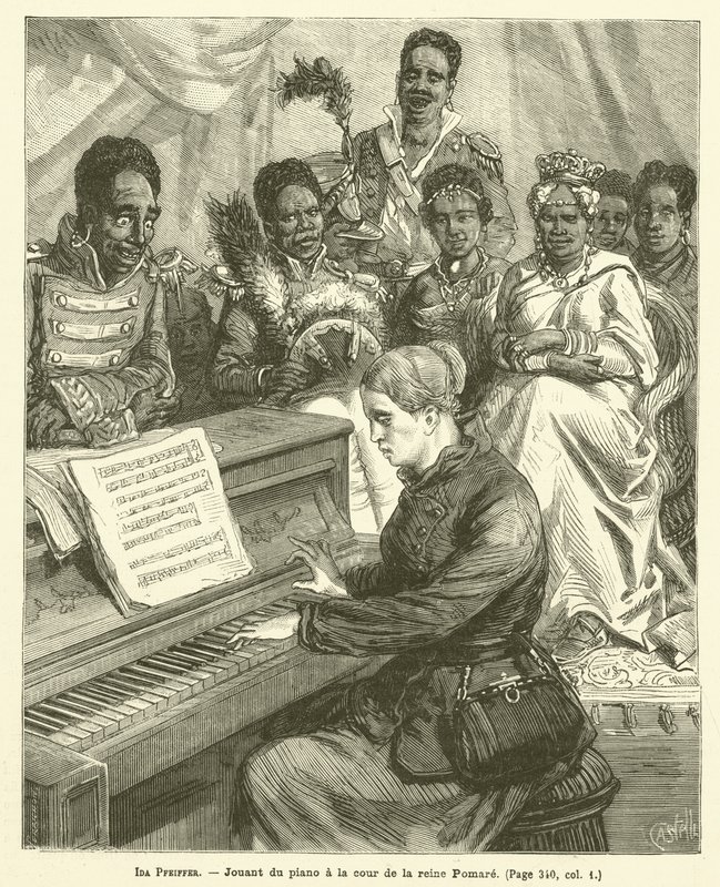 Ida Pfeiffer（彫刻 作： フランス語学校