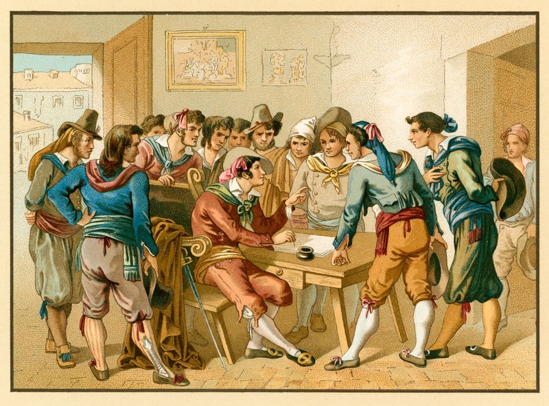 イタリアの衣装 作： フランス語学校