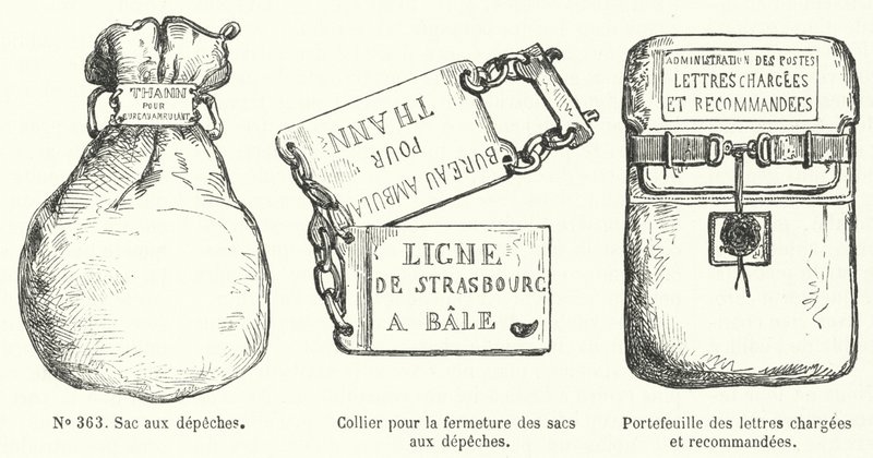 フランスの郵便局で使われているもの（彫刻 作： フランス語学校