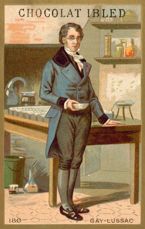 Joseph Louis Gay-Lussac, フランスの化学者・物理学者 (Chromolitho) 作： フランス語学校