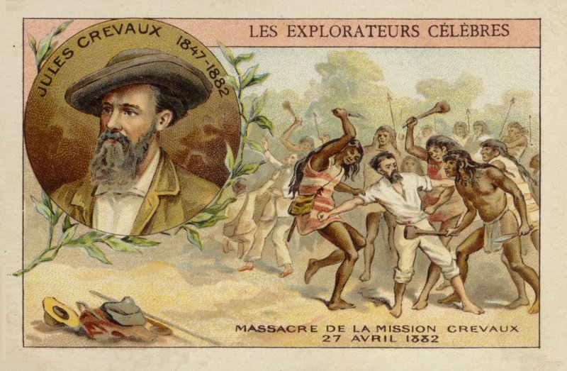 1882年4月27日、アルゼンチンのリオピルコマヨ川沿いのジュールクレボー（1847-1882） 作： フランス語学校