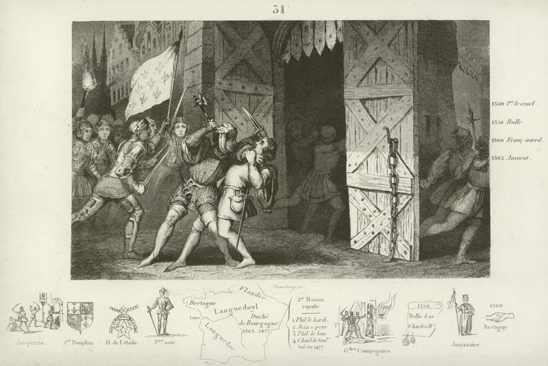 1358年7月、パリのジャンメイラードによるパリの商人の代理人、エティエンヌマルセルの殺害 作： フランス語学校