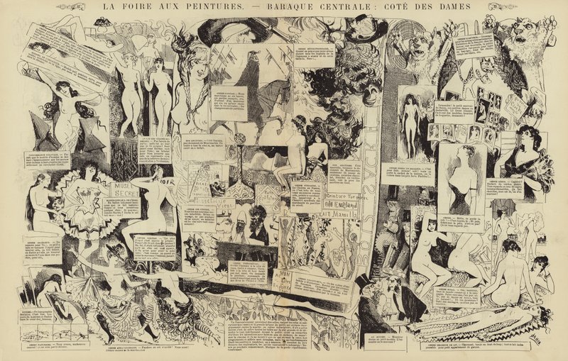 La foire aux peintures, Baraque centrale, cote des dames (e.g. engraving) 作： フランス語学校