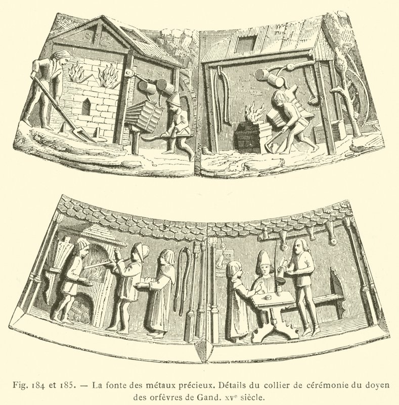 貴金属の彫刻 作： フランス語学校