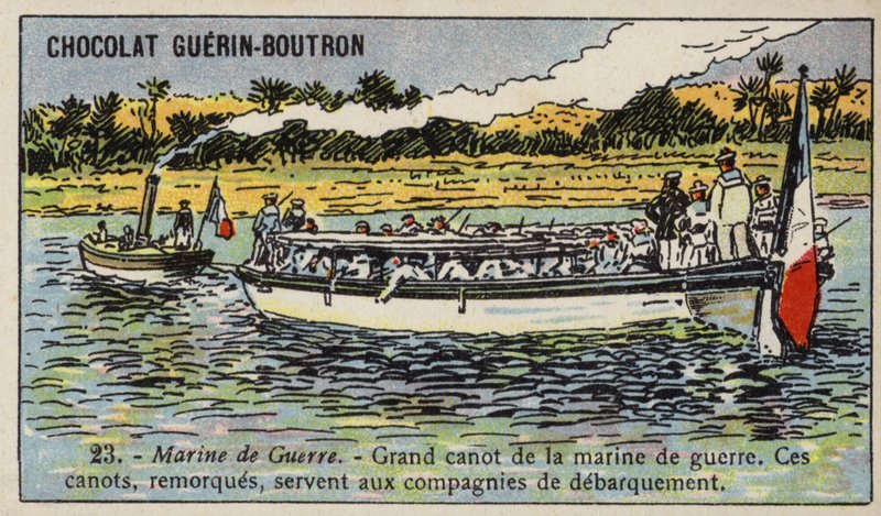 フランス海軍の大型カッター（クロモリト 作： フランス語学校