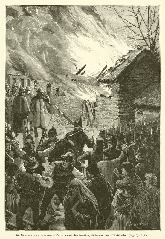 The Martyrdom Of Ireland（アイルランドの殉教）」（エングレービング 作： フランス語学校