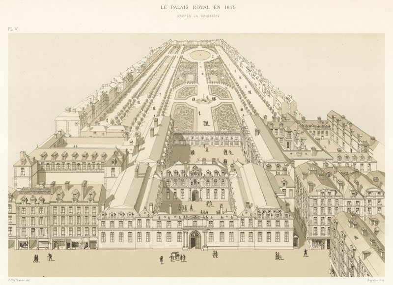 1679年の王宮、DApres La Boissiere 作： フランス語学校
