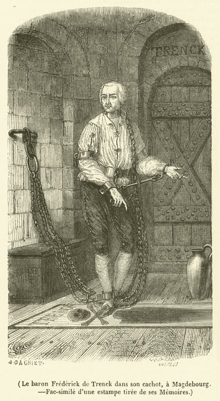 Le baron Frederick de Trenck dans son cachot, a Magdebourg (e.g. engraving) 作： フランス語学校