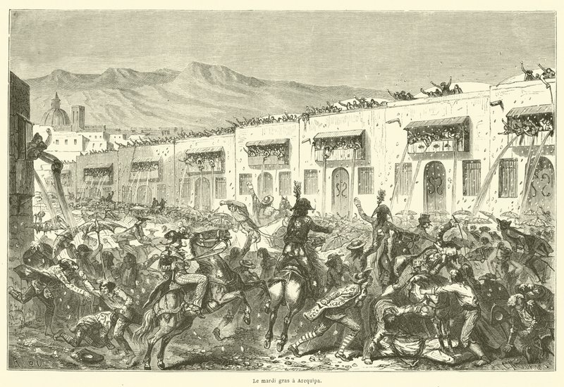 Le mardi gras a Arequipa (エングレービング) 作： フランス語学校