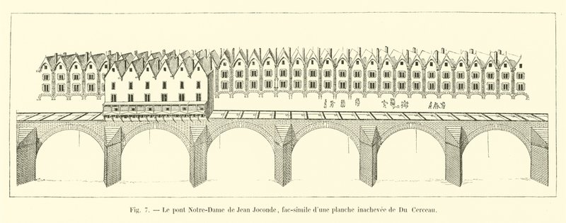 ジャンモナリザのノートルダム橋、デュセルソーの未完成のボードの複製 作： フランス語学校