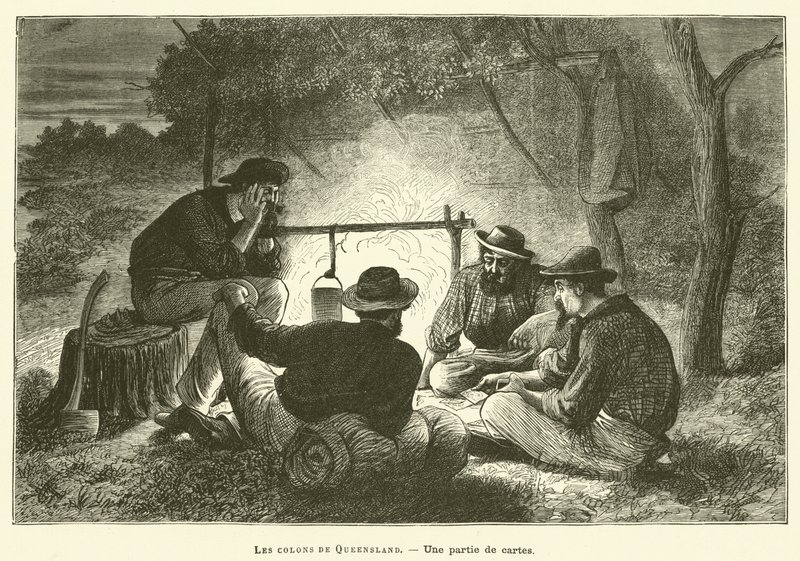 Les Colons De Queensland (エングレービング) 作： フランス語学校