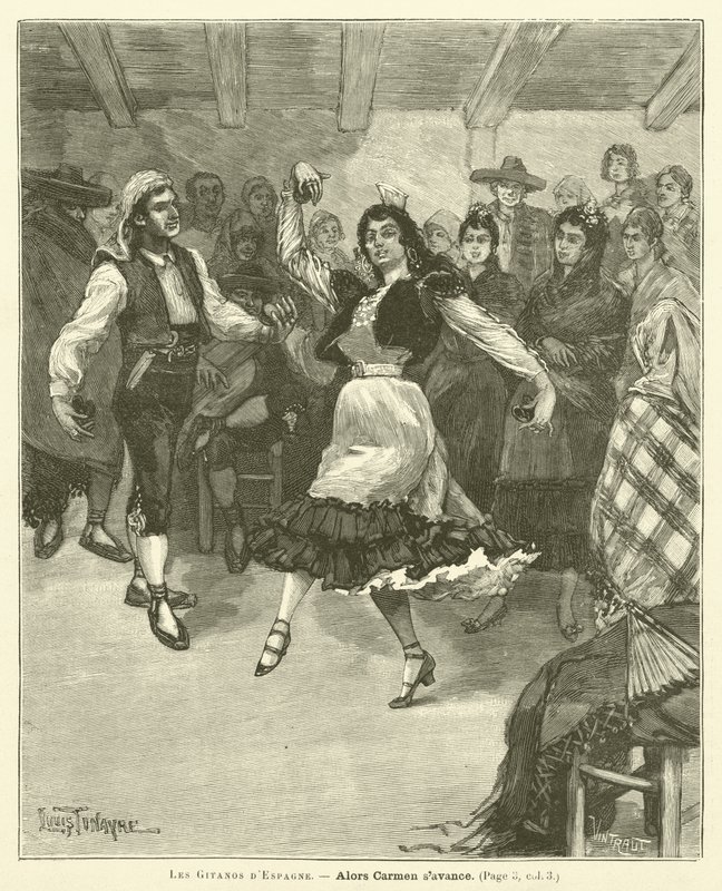 The Gitanos Of Spain （版画 作： フランス語学校