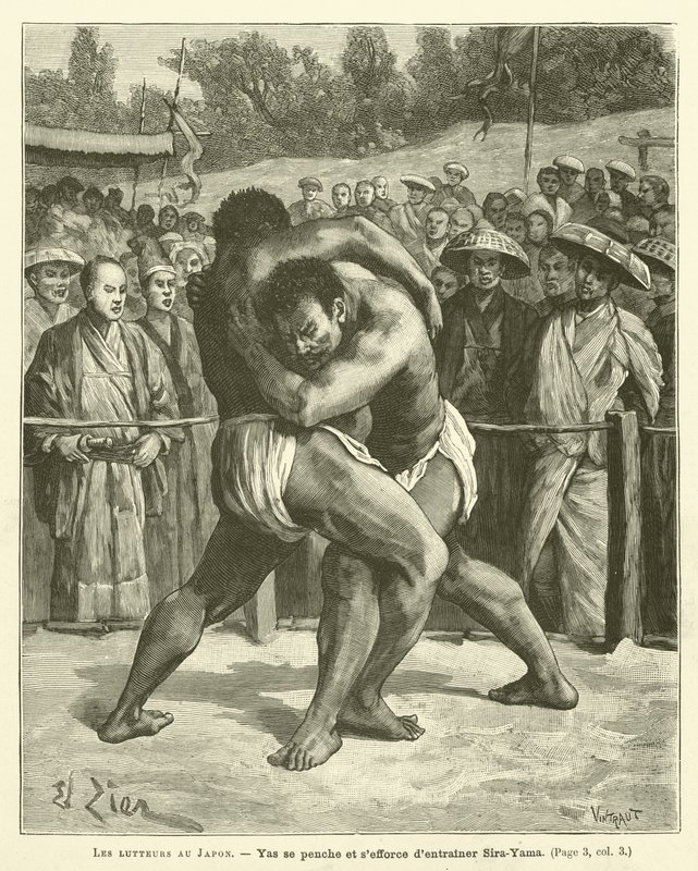 Wrestlers In Japan (彫金) 作： フランス語学校