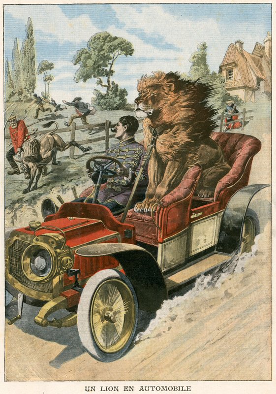 自動車のライオン 作： フランス語学校