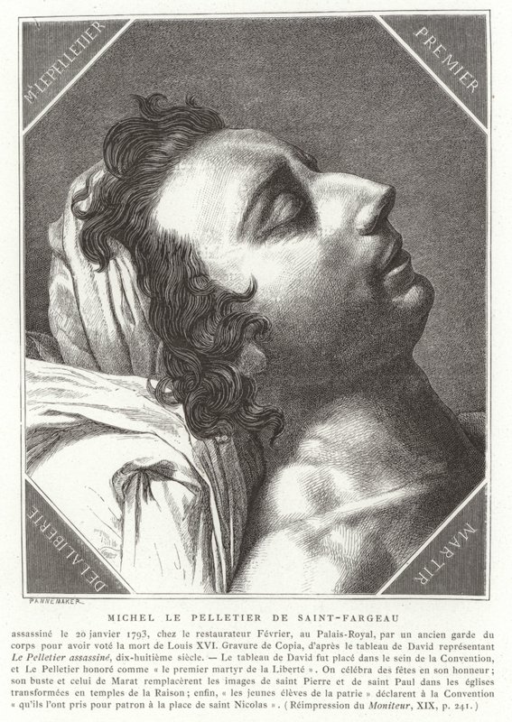 ルイミシェルルペレティエ、サンファルゴー侯爵、フランス革命政治家、1793年 作： フランス語学校