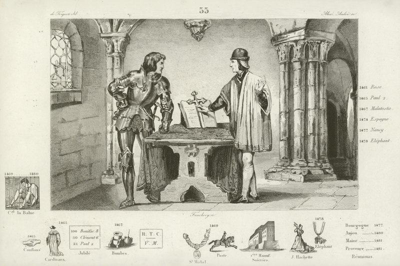 フランスのルイ11世は1468年にペロンヌでブルゴーニュのチャールズザボールドに監禁されました 作： フランス語学校