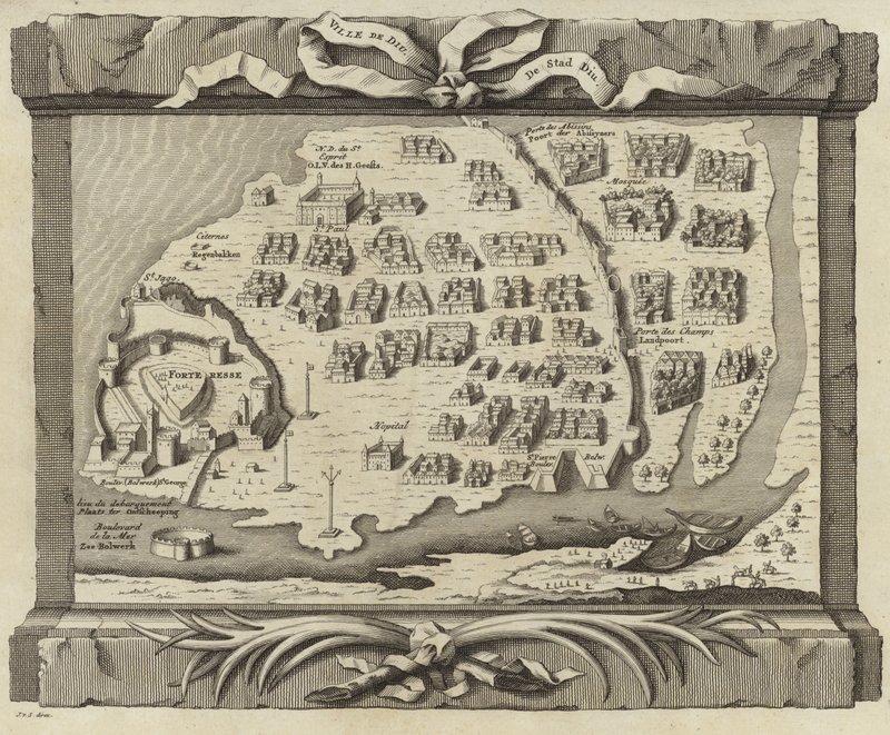 ディウ島の地図 作： フランス語学校