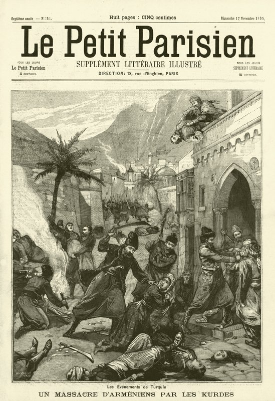 トルコでのクルド人によるアルメニア人虐殺事件（彫刻 作： フランス語学校
