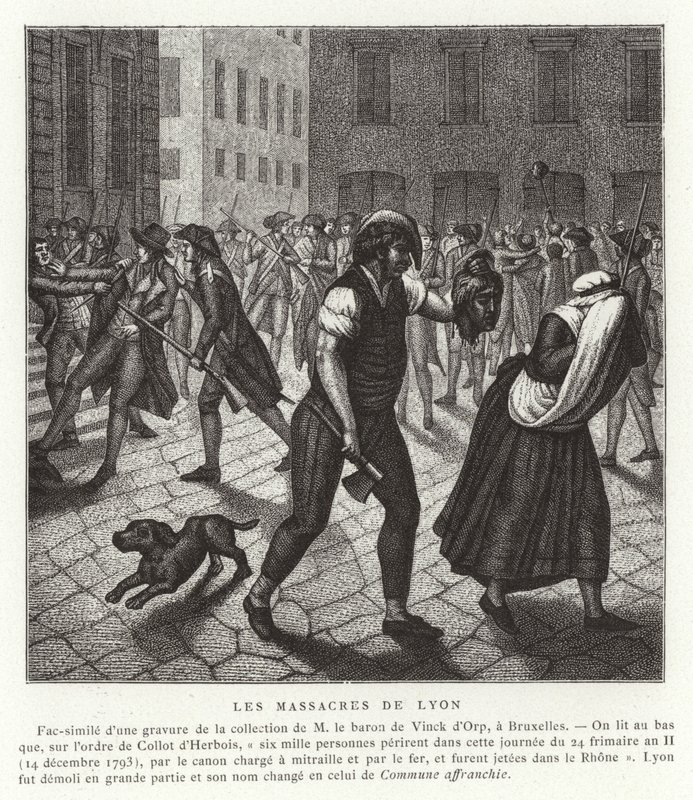 1793年12月、フランス革命、リヨンでの虐殺 作： フランス語学校