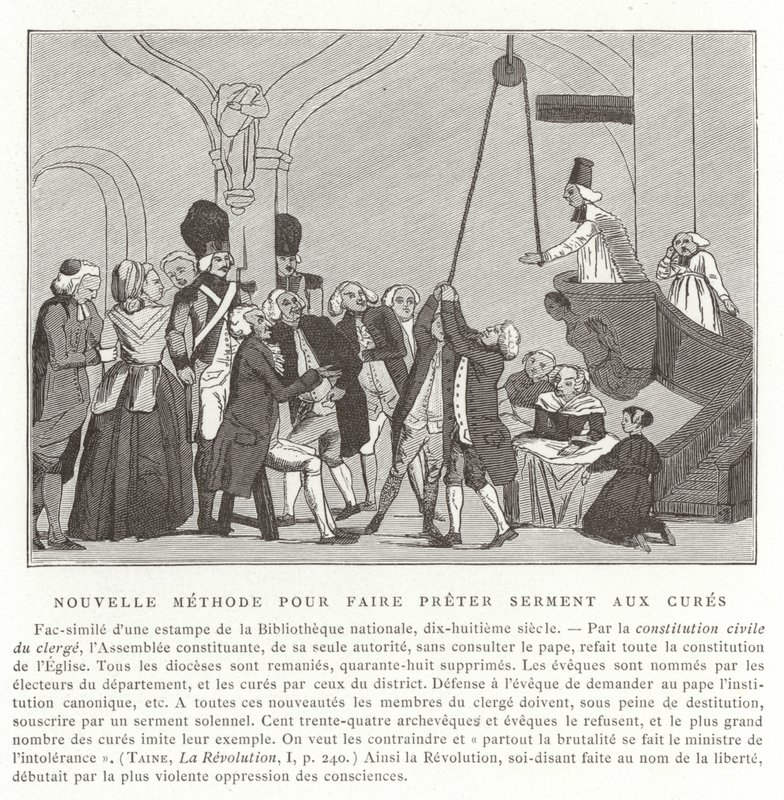 司祭に宣誓を行う新しい方法、フランス革命 作： フランス語学校