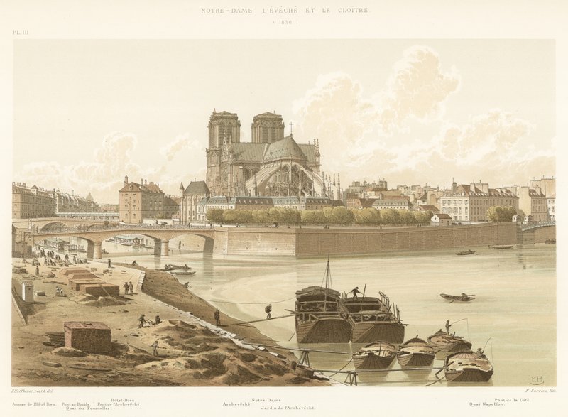 ノートルダムレヴェッシュと回廊、1830年 作： フランス語学校